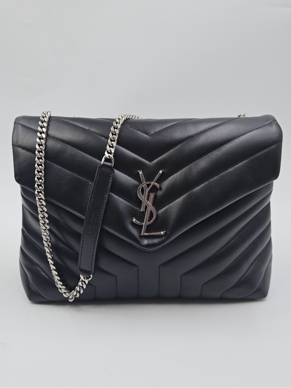 Saint Laurent Loulou Large Shoulder Bag – Black Leath